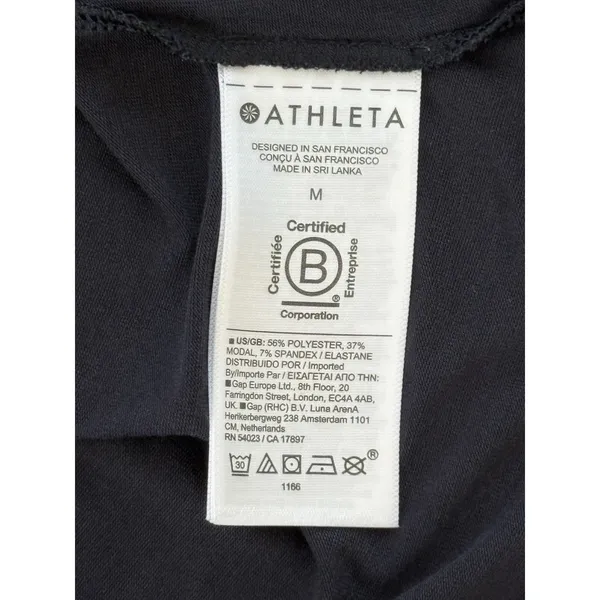 Athleta Air Out Cinch‎ Tank Top Womens Medium Black Activewear Lounge Yoga Tunic - Image 5