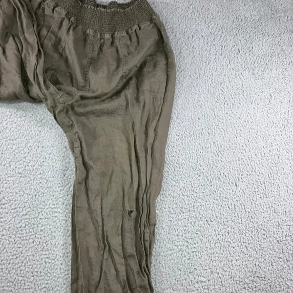 Magaschoni Wide Leg Linen Pants Women Large Pull On Elastic Waist‎ Boho Travel - Image 8