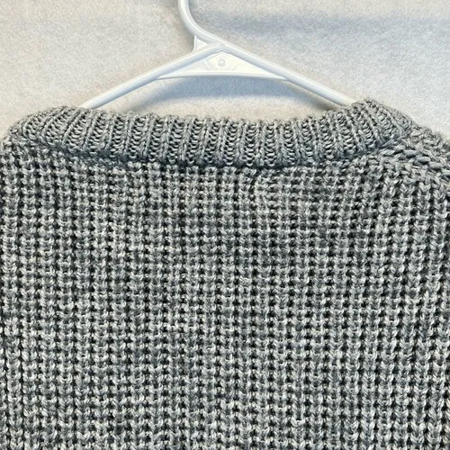 LOFT & BROWNSTONE Sweater Women's L Chunky Gray Crew Neck Pullover Knit‎ Wool - Image 11