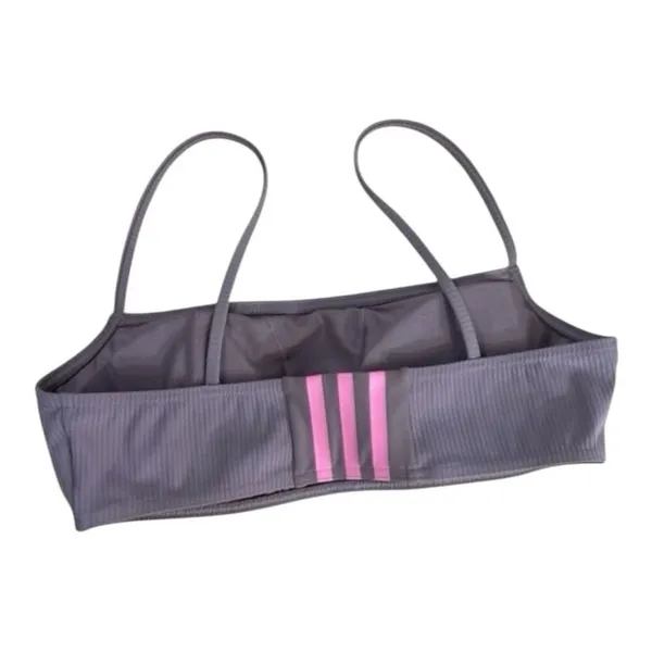 Adidas Iconisea Purple Bandeau Bikini Top Size M Swimwear Removable Pads - Image 2