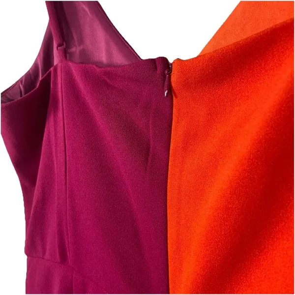 Lulus Perfect Duo Coral Red and Purple Color Block Bodycon Mini Dress Size Large - Image 4