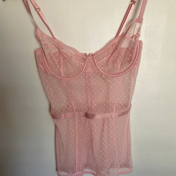 Victoria's Secret Swiss Dot Mesh Corset - Image 8