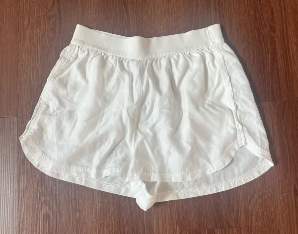 Free People Movement White Lounge Shorts Cotton Small - Image 3