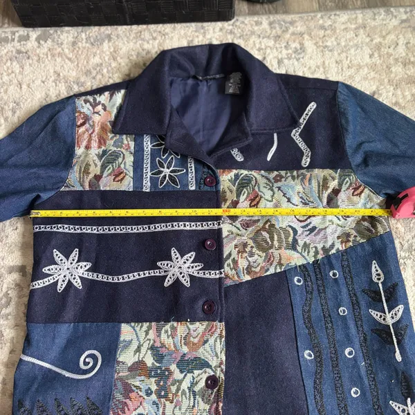 Vintage M patchwork jacket fall staple Blue Size M - Image 7