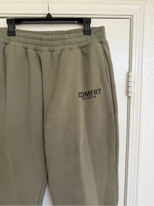 COMFRT‎ Travel Essentials Olive Green Jogger Sweatpants Size XL - Image 2