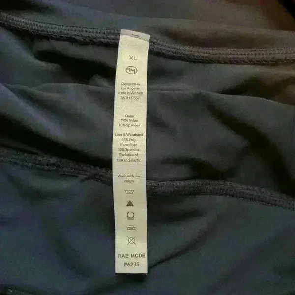 Rae Mode Shorts with panty insert. Nylon/spandex. Could use for swim. Size xl - Image 2