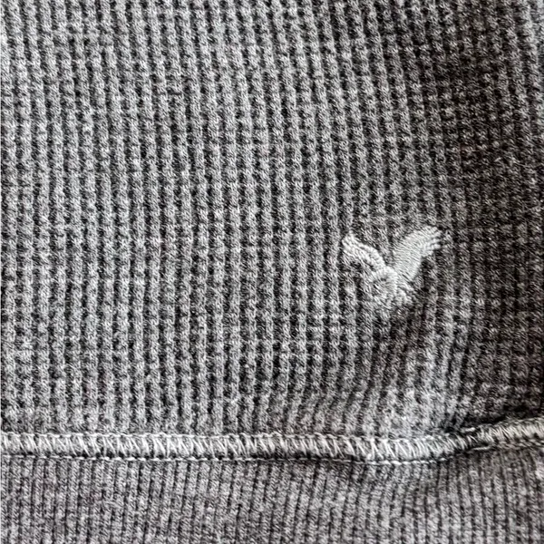 American Eagle Vintage Y2K Gray Long shirt with hoodie Size S - Image 8