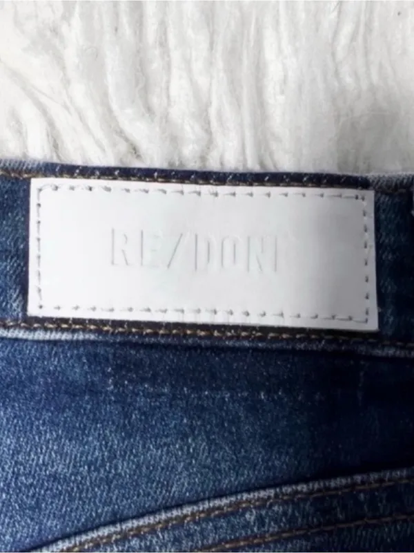 NWT Revolve x RE/DONE High Rise Button Front Ankle Crop Jeans - Image 8