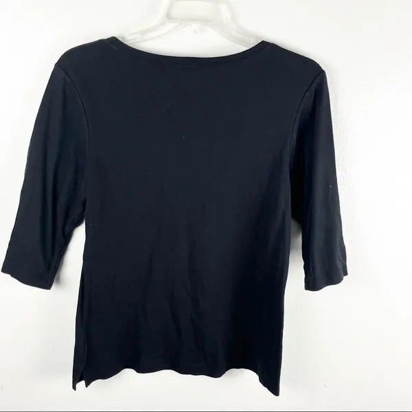KAVIO Classic Black 3/4 Sleeves Saints LSU Fleur De Lis Top, Size XL Football - Image 2