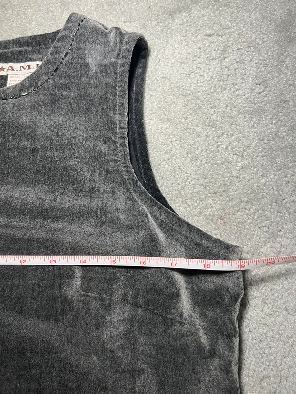 Vintage Grey A.M.I. Top Size Medium Gray - Image 5