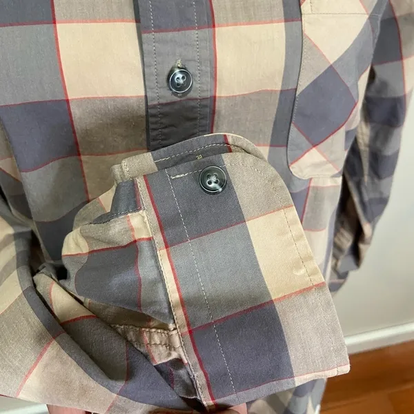 FRANK & OAK Long Sleeve‎ Cotton Plaid Button Down Shirt sz Medium - Image 6