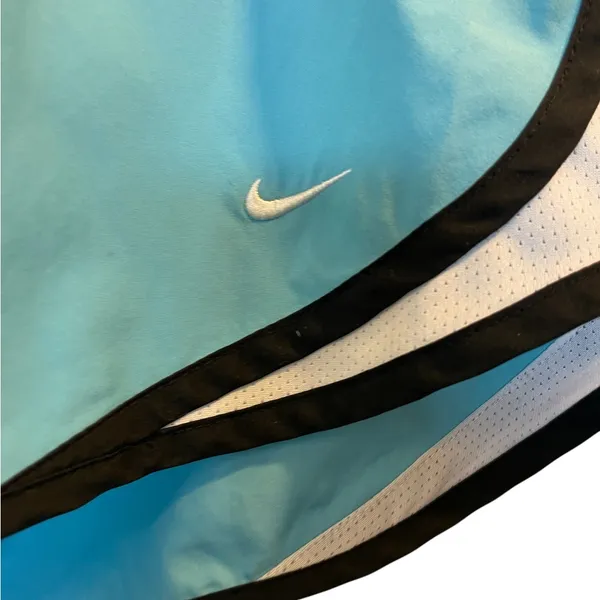NIKE Dri-Fit Blue/White Brief-Lined Athletic Running Shorts - Size Large - Image 3