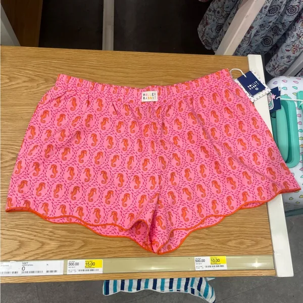 NWT Roller Rabbit x Target Seahorse Poplin Boxer Shorts Pink XS - Image 7