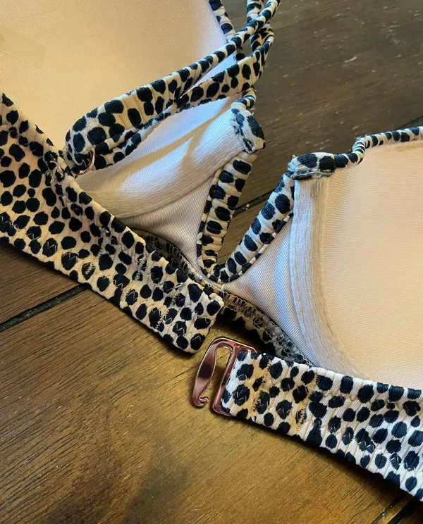 Swimsuit Cheetah Print Bikini Top! Multi - Image 2