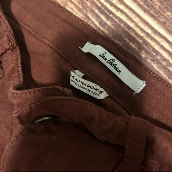 Women’s Sam Edelman The Kitten Skinny Midrise 28 in inseam size 28 burnt orange - Image 4