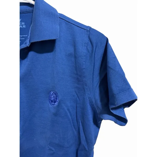 Peter Millar Short Sleeve Button Polo‎ Blue Women's Size Small - Image 7