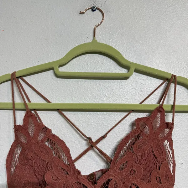 Free People One Copper Adella Crochet Lace Bralette Sz S - Image 3