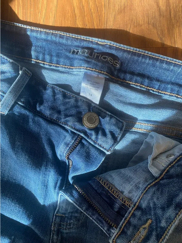 Maurice's Ripped Blue Jeans - Image 2