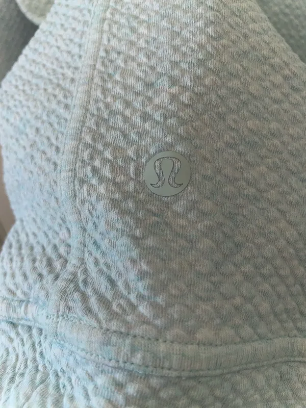 Lululemon All Yours Crew Bubble Dot Heather Blue/White Size 10 - Image 5