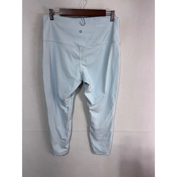 Lululemon 14 Icing Blue Leggings Women Align High Rise 23 Inch Crop Double Lined - Image 7