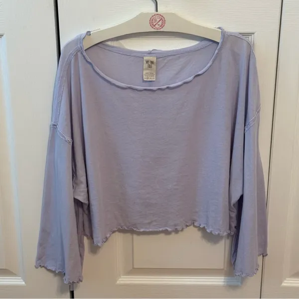 Free People We The Free Bird Gang Tee in Lilac - Image 2
