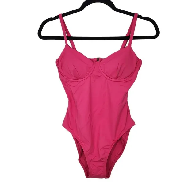 Andie Hot Pink One-Piece Swimsuit NWT Small Pink One Piece Swimwear - Image 2
