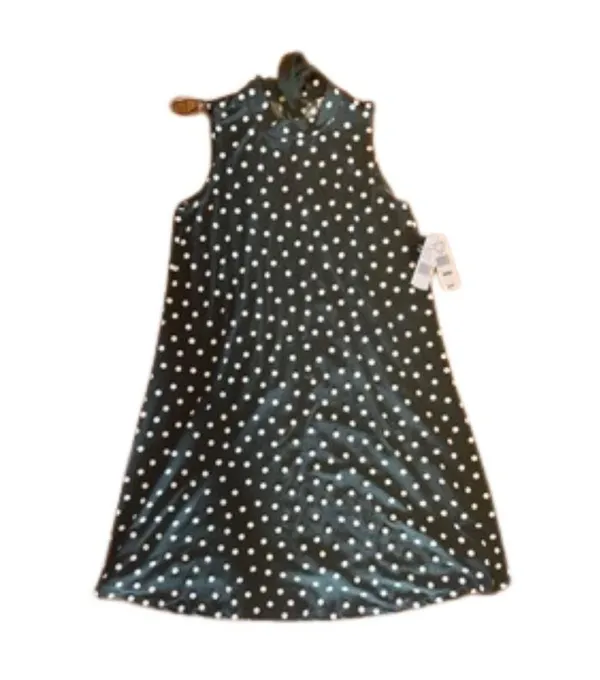 Casual polka dot dress Black - Image 6