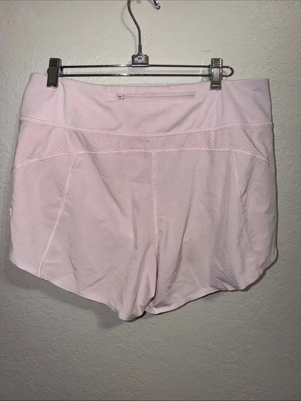 Athleta run with it shorts pastel pink - Image 2