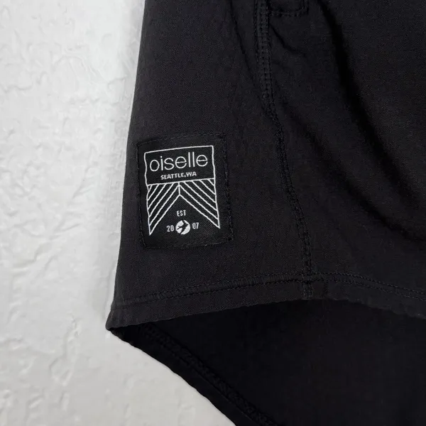 Oiselle Women's Long Roga Shorts Lined Black Yoga Running Size 14 - Image 3