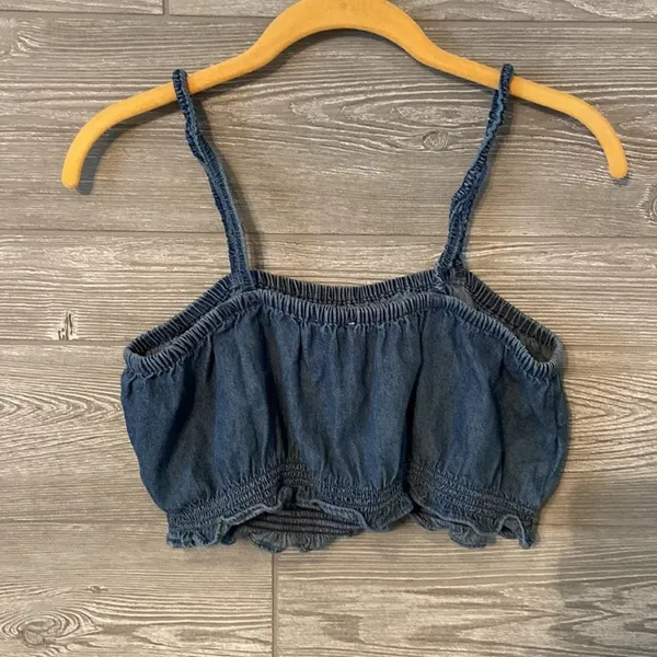 American‎ Eagle Denim crop top tank medium - Image 3
