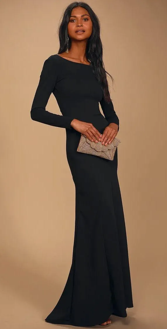 Lulus Black Long Sleeve Dress - Image 5