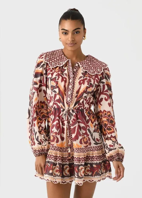 Farm Rio Long Sleeve Button Front Minidress, Small, $260 - Image 11