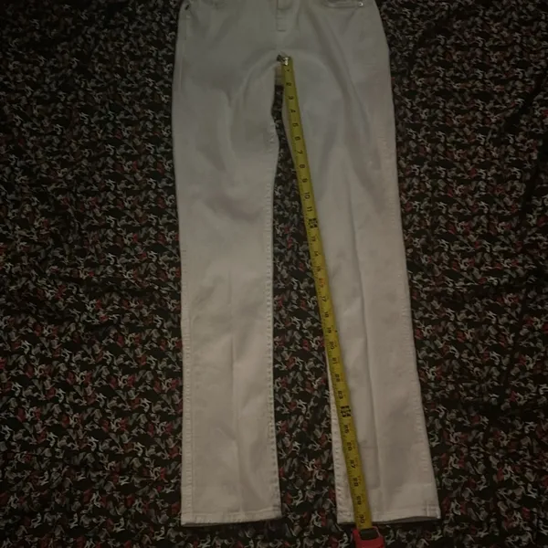7 For All Mankind 7FAM White Jeans 24 Boho Casual Festival Hippie Minimalist - Image 7