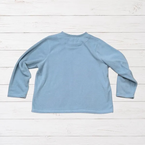 Vintage 90s Bonnie Evans Petites Bird Embroidered Double Collar Fleece Petite M - Image 2
