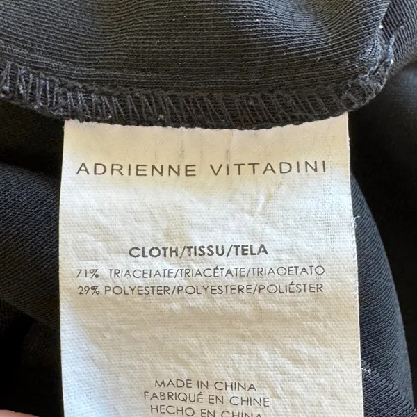 Adrienne Vittadini Black Wide Leg Drawstring‎ Trousers Size 6 Dress Pants Career - Image 8