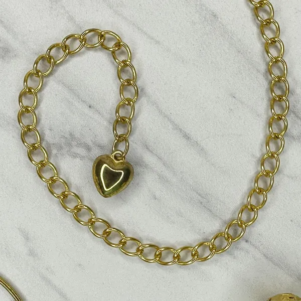 Black Rhinestone Flower Gold Tone Chain Link Belt One Size (OS) ✨ - Image 9