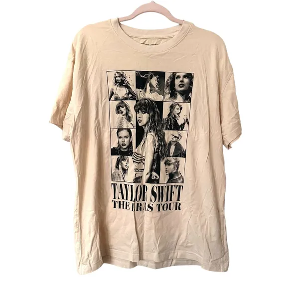 TAYLOR‎ SWIFT Eras Tour Merch Tee Cream Large - Image 2
