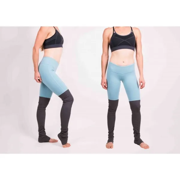 Alo Yoga Womens Goddess Colorblock Ruched High Waist Leggings Blue Black Size XS - Image 2