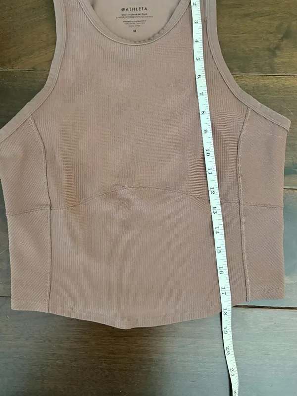 Athleta Salutation Ribbed Mix Tank Smoky Rose Mauve Size Medium - Image 7