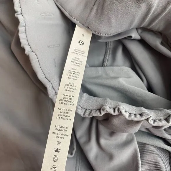 Lululemon Women's Size‎ 6 Keep Moving Jogger Rhino Gray New - Image 6