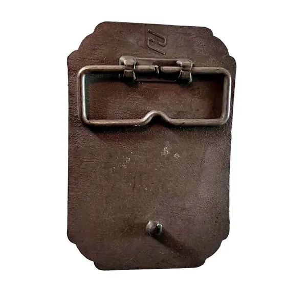 Vintage 1981 Raleigh Lights Rodeo Men's Brass Belt Buckle Western Cowboy - Image 3