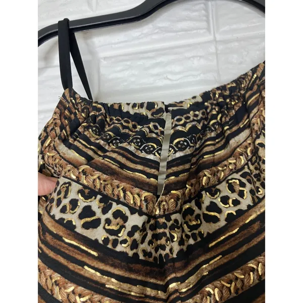 Miraclesuit Kiara peephole tankini top high neck black gold women's size‎ 12 - Image 3