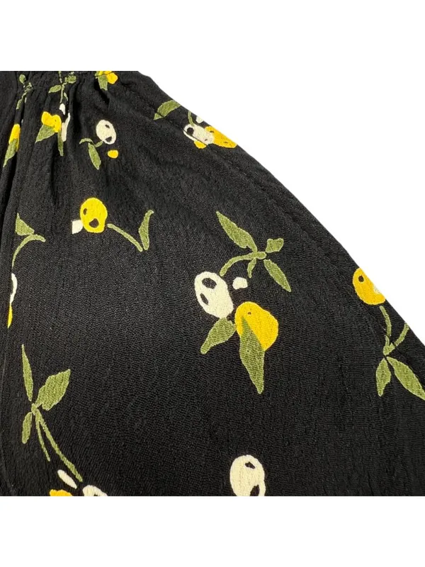 Dollz & Dames Cherry Sweetheart Wrap Dress Black Yellow Size XS Retro Pin-up - Image 11