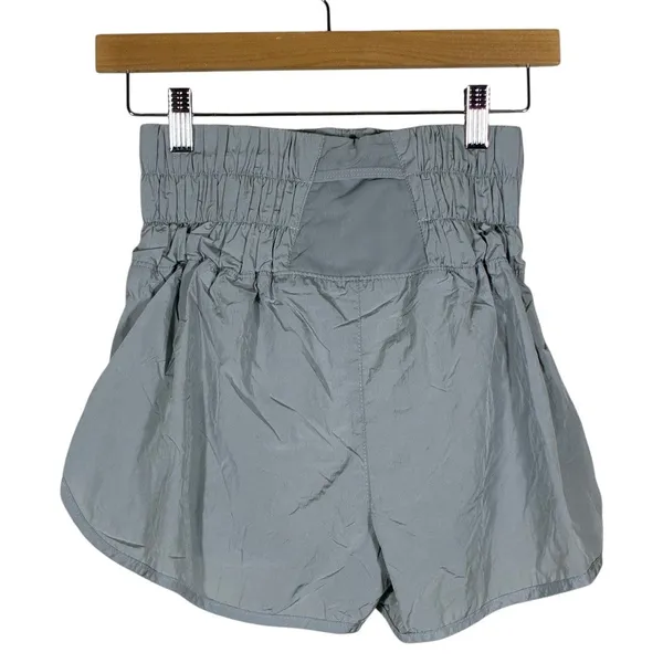 Free People FP Movement Way Home Solid Shorts Grey Athletic Smocked Size S - Image 4