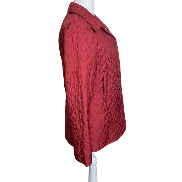Michael Kors Jacket‎ Women's Small Lightweight Quilted Terracotta Snap Close - Image 4