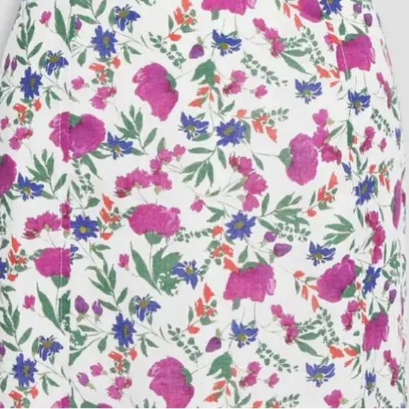 Vix Paula Hermanny Clover Yana Floral Mini Dress in White XS Linen Rayon $268 - Image 4