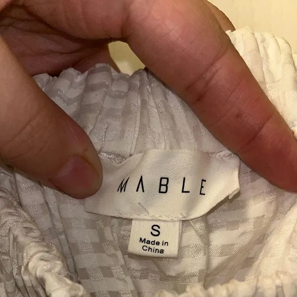 Mabel Dress White Ruffle Sleeve - Image 4
