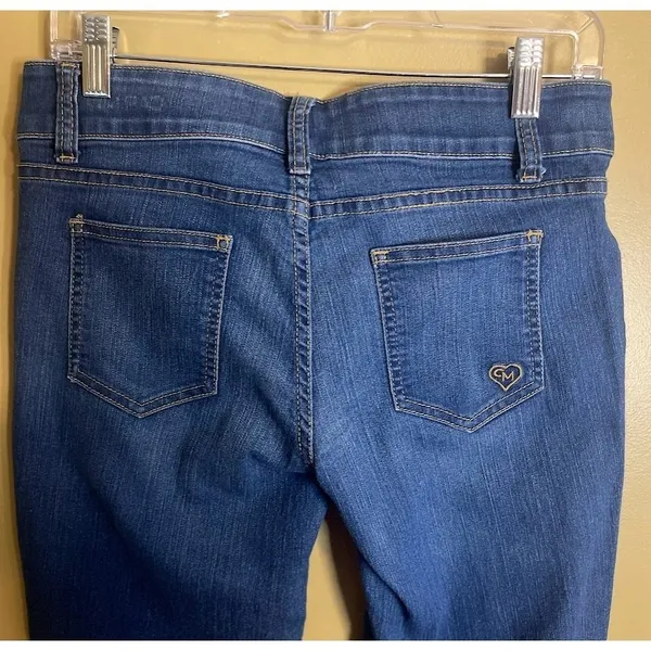 Carmar Bootcut Jeans Womens 28 Blue Excellent Stretch Heart Embroidery - Image 9