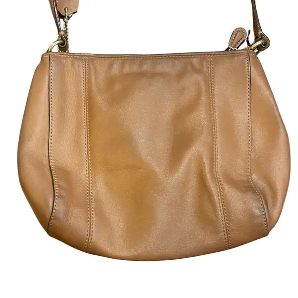 Coach Madison Pleated Leather Light Brown Crossbody Bag Style F52177 Y2K - Image 6
