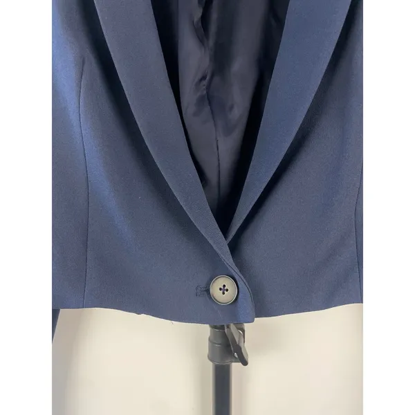 Babaton Navy Blue Cropped Classy Preppy Blazer Single Button Jacket Size 0 - Image 5